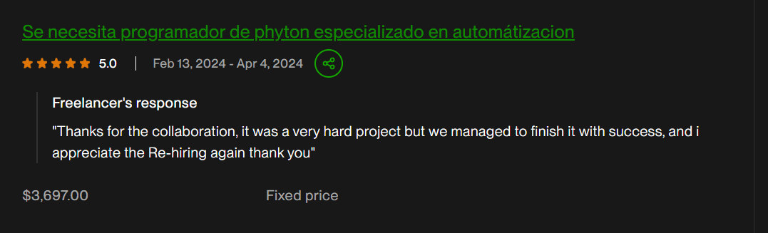 Upwork Client Review 2